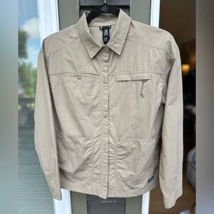 Mountain Hardwear‎ Women`s Lightweight Button Up Shirt Jacket Khaki Size S